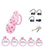 Rimba - P-Cage PC03 - Kunststof Kuisheidskooi - Peniskooi - Chastity - Roze - Large
