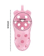 Rimba - P-Cage PC03 - Kunststof Kuisheidskooi - Peniskooi - Chastity - Roze - Large