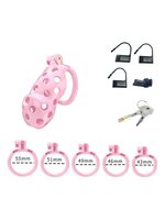 Rimba - P-Cage PC03 - Kunststof Kuisheidskooi - Peniskooi - Chastity - Roze - Medium