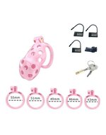 Rimba - P-Cage PC03 - Kunststof Kuisheidskooi - Peniskooi - Chastity - Roze - Small