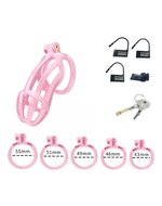 Rimba - P-Cage PC02 - Kunststof Kuisheidskooi - Peniskooi - Chastity - Roze - Large
