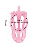Rimba - P-Cage PC02 - Kunststof Kuisheidskooi - Peniskooi - Chastity - Roze - Medium