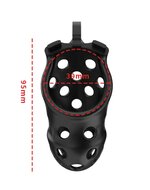Rimba - P-Cage PC03 - Kunststof Kuisheidskooi - Peniskooi - Chastity - Zwart - Medium