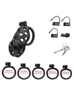 Rimba - P-Cage PC03 - Kunststof Kuisheidskooi - Peniskooi - Chastity - Zwart - Medium