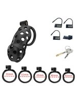 Rimba - P-Cage PC03 - Kunststof Kuisheidskooi - Peniskooi - Chastity - Zwart - Large