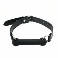 Liebe Seele - Bit Gag met Siliconen Bal en Leren Riemen - Met Gouden Ringen