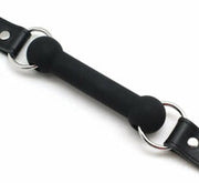 Liebe Seele - Bit Gag met Siliconen Bal en Leren Riemen - Met Gouden Ringen