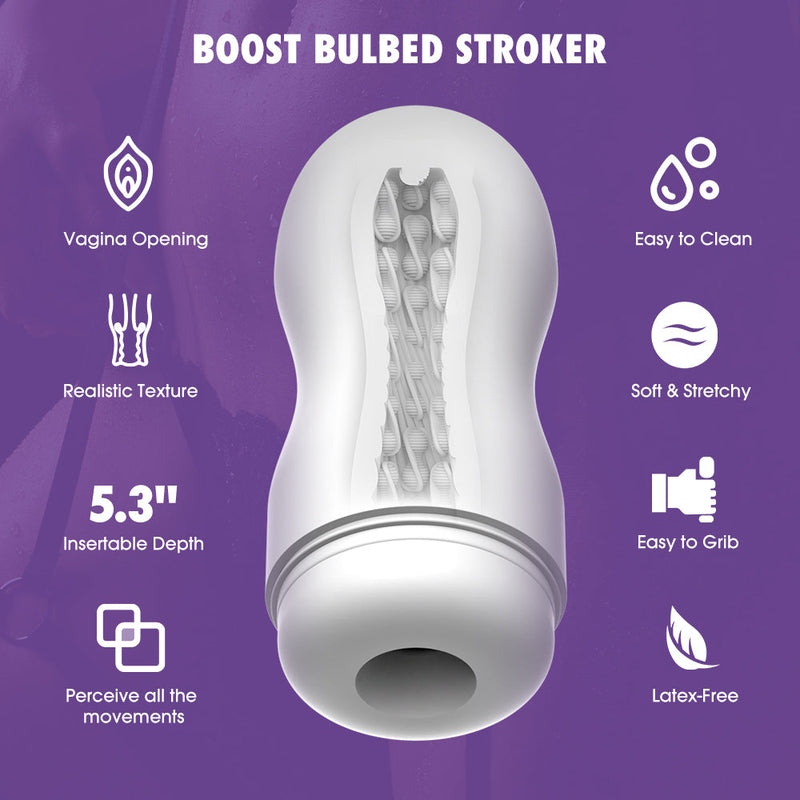 Chisa - Boost Bulbed - Stroker Masturbator - Wit-Erotiekvoordeel.nl