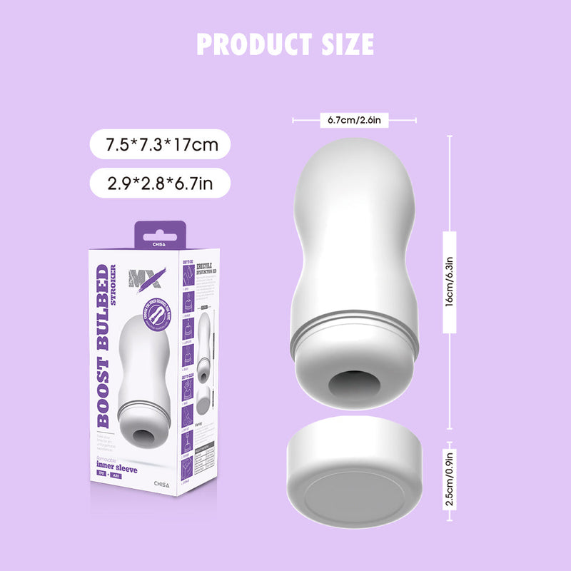 Chisa - Boost Bulbed - Stroker Masturbator - Wit-Erotiekvoordeel.nl