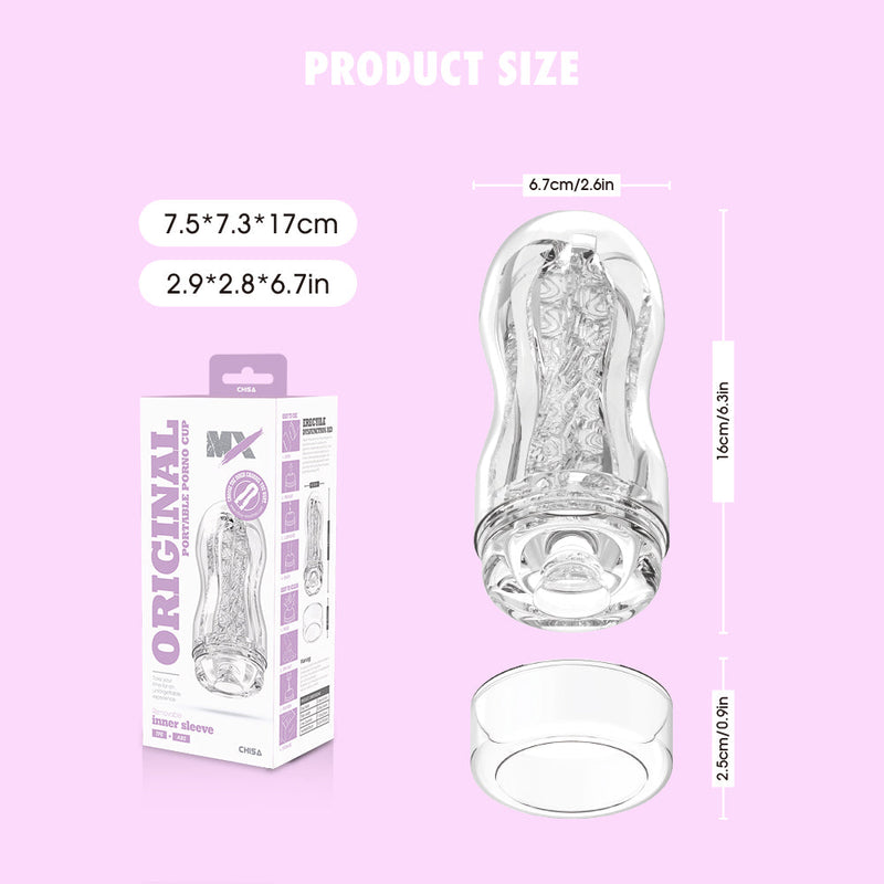 Chisa - Original Portable Porno Cup - Cup Masturbator - Transparant-Erotiekvoordeel.nl