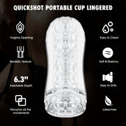 Chisa - Quickshot Portable Cup - Lingered - Cup Masturbator - Transparant-Erotiekvoordeel.nl