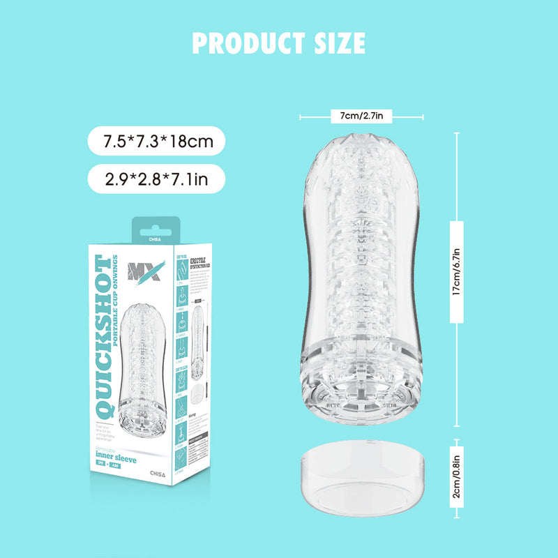 Chisa - Quickshot Portable Cup - Onwings - Cup Masturbator - Transparant-Erotiekvoordeel.nl