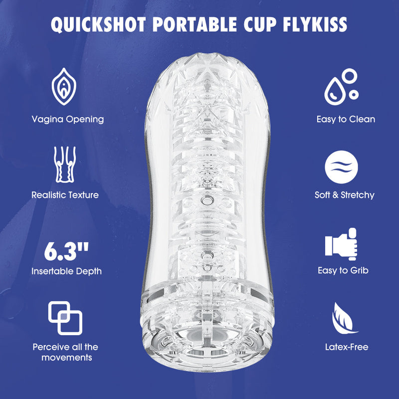 Chisa - Quickshot Portable Cup - Flykiss - Cup Masturbator - Transparant-Erotiekvoordeel.nl