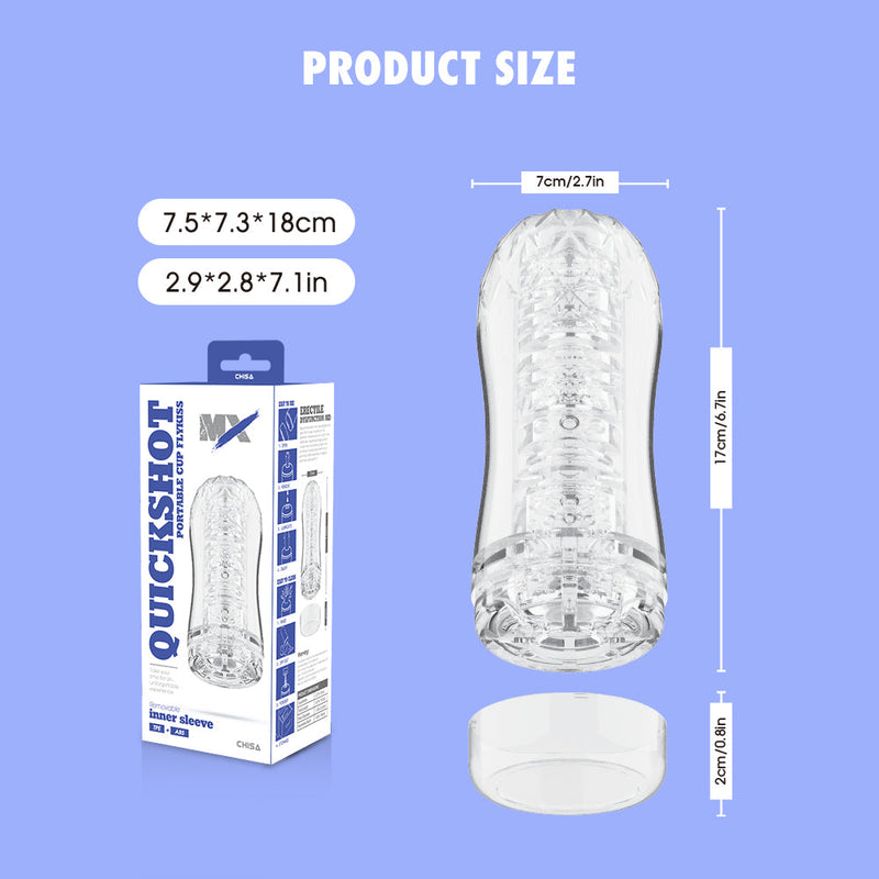 Chisa - Quickshot Portable Cup - Flykiss - Cup Masturbator - Transparant-Erotiekvoordeel.nl
