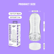 Chisa - Quickshot Portable Cup - Engorged - Cup Masturbator - Transparant-Erotiekvoordeel.nl