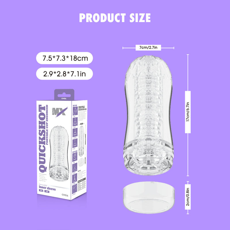 Chisa - Quickshot Portable Cup - Engorged - Cup Masturbator - Transparant-Erotiekvoordeel.nl