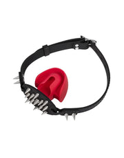 Rimba - Mondknevel met Bit en Studs — Zwart/Rood