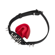 Rimba - Mondknevel met Bit en Studs — Zwart/Rood