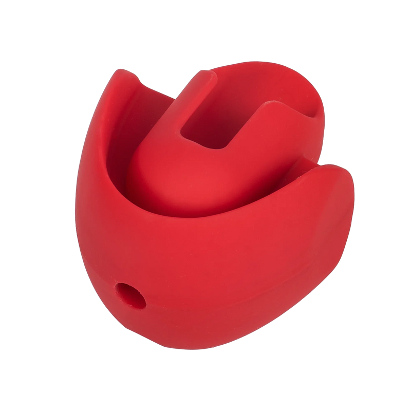 Rimba - Mondknevel met Bit en Studs — Zwart/Rood