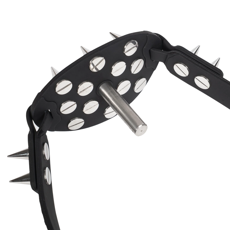 Rimba - Mondknevel met Bit en Studs — Zwart/Rood