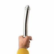 Kiotos - Mega Steel Dildo Curve - RVS - 31,5 cm lengte - Weegt 1 kg