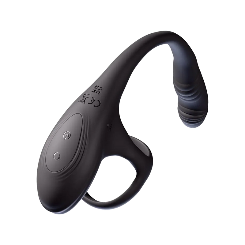 IY - Kamber - Golvende en Vibrerende Anaal Plug met Cockring - Zwart