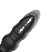 IY - Krax - Buttplug met Vibratie en Stootbeweging - Met LED-licht - Zwart