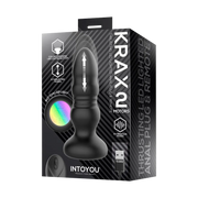 IY - Krax - Buttplug met Vibratie en Stootbeweging - Met LED-licht - Zwart