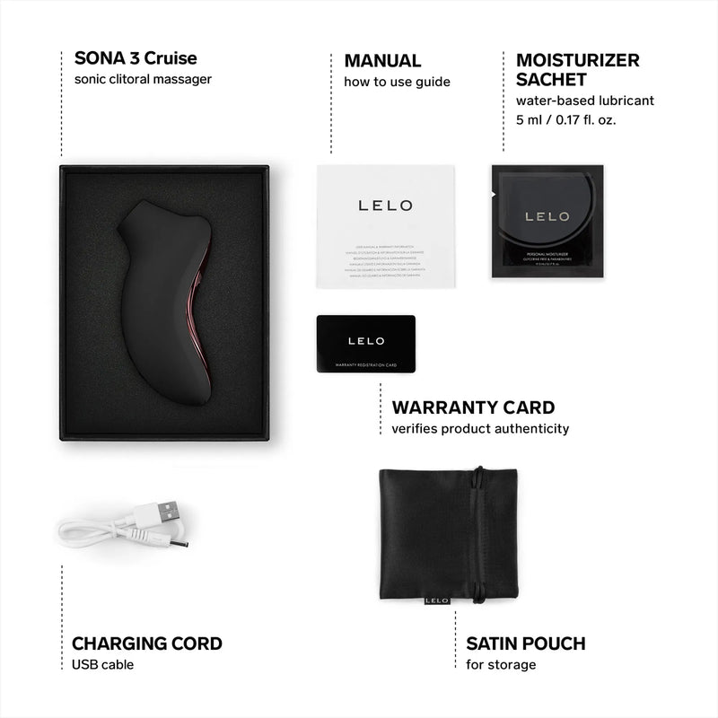 Lelo - Sona 3 Cruise - Luchtdruk Vibrator - Zwart