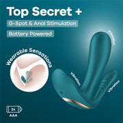 Satisfyer - Battery Series - Top Secret+ - G-Spot Vibrator - Flessengroen