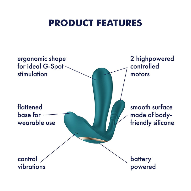 Satisfyer - Battery Series - Top Secret+ - G-Spot Vibrator - Flessengroen