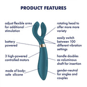 Satisfyer - Battery Series - Endless Fun - Vibrator voor koppels - Flessengroen
