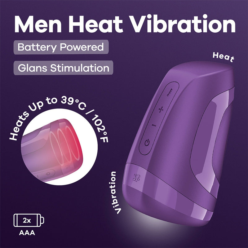 Satisfyer - Battery Series - Men Heat - Masturbator - Paars