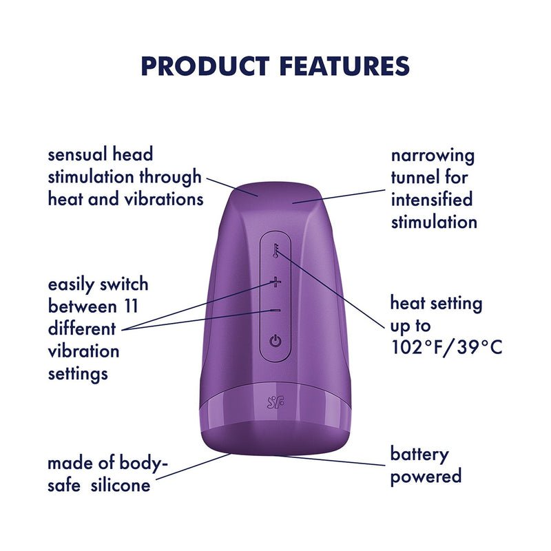 Satisfyer - Battery Series - Men Heat - Masturbator - Paars