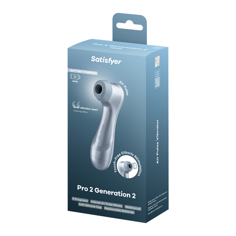 Satisfyer - Battery Series - Pro 2 Generation 2 - Luchtdruk Vibrator - Ice Blue