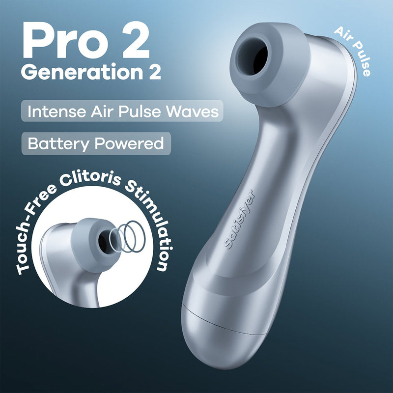 Satisfyer - Battery Series - Pro 2 Generation 2 - Luchtdruk Vibrator - Ice Blue