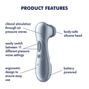 Satisfyer - Battery Series - Pro 2 Generation 2 - Luchtdruk Vibrator - Ice Blue