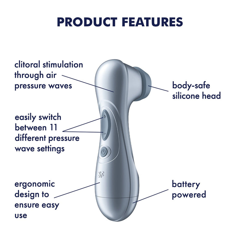 Satisfyer - Battery Series - Pro 2 Generation 2 - Luchtdruk Vibrator - Ice Blue