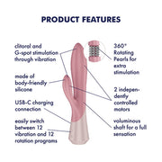 Satisfyer - Pearl Bunny 1 - Roterende Rabbit Vibrator - Dusty Rose
