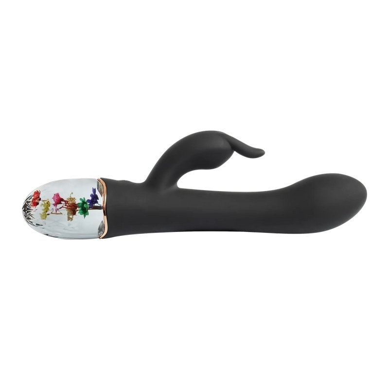 Loviss Flora Garden Rabbit Vibrator – Zwart-Erotiekvoordeel.nl