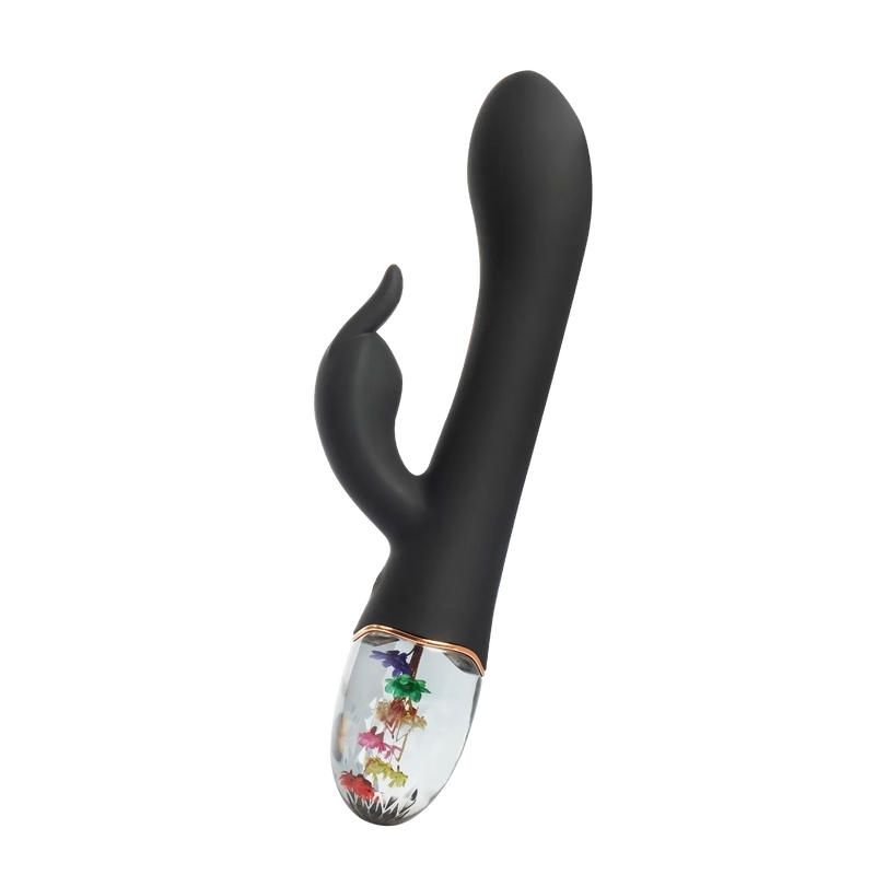 Loviss Flora Garden Rabbit Vibrator – Zwart-Erotiekvoordeel.nl