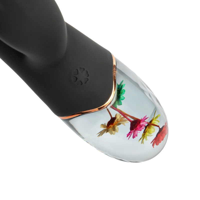 Loviss Flora Garden Rabbit Vibrator – Zwart-Erotiekvoordeel.nl
