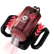IY - Vexor - 3-in-1 Masturbator - Met Zuig- Stoot- en Vibratiefunctie - Zwart/Rood