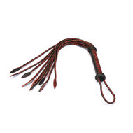 Exclusieve Wine Red Lederen Flogger van Liebe Seele – Cat o’ Nine Tails voor Verfijnd Impactspel