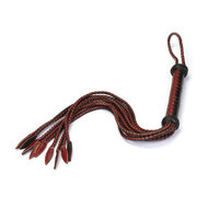 Exclusieve Wine Red Lederen Flogger van Liebe Seele – Cat o’ Nine Tails voor Verfijnd Impactspel