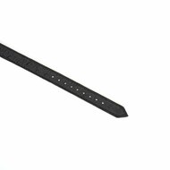 Liebe Seele - Demon's Kiss - Smalle Collar met O-ring - Luxe Mat Zwart Leder en Goud Metalen Hardware