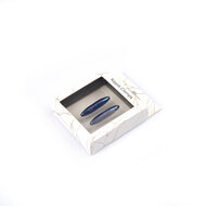 Liebe Seele - Magnetische Tepelklemmen Oval - Blauw Chroom