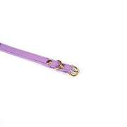 Liebe Seele - Smalle Collar Met Gouden Letters - Sexy - Italiaans Kwaliteitsleder - Lila