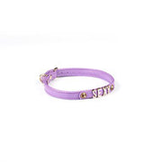 Liebe Seele - Smalle Collar Met Gouden Letters - Sexy - Italiaans Kwaliteitsleder - Lila