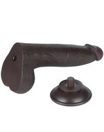 LoveToy - Dildo Met Sliding Skin Technologie - 20 cm x diameter  4 cm - Bruin